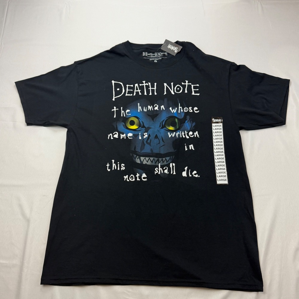 Ripple Junction Death Note T-Shirt‎ Mens Large Black Ryuk Anime Graphic Tee